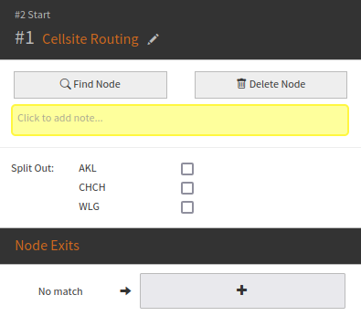 the Cellsite Routing node