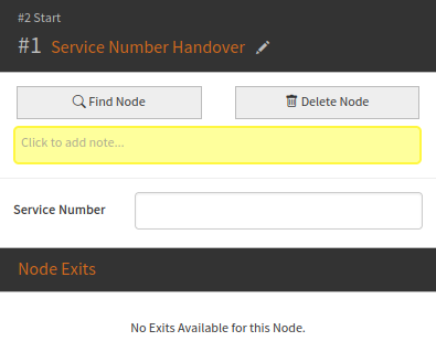 the Service Handover node