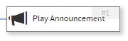 the Play Announcement node