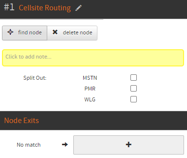 the Cellsite Routing node