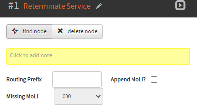 the Reterminate Service node