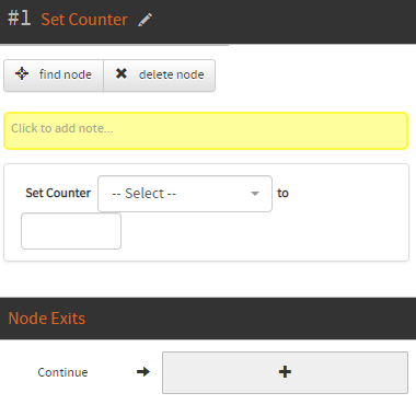 The Set Counter Node