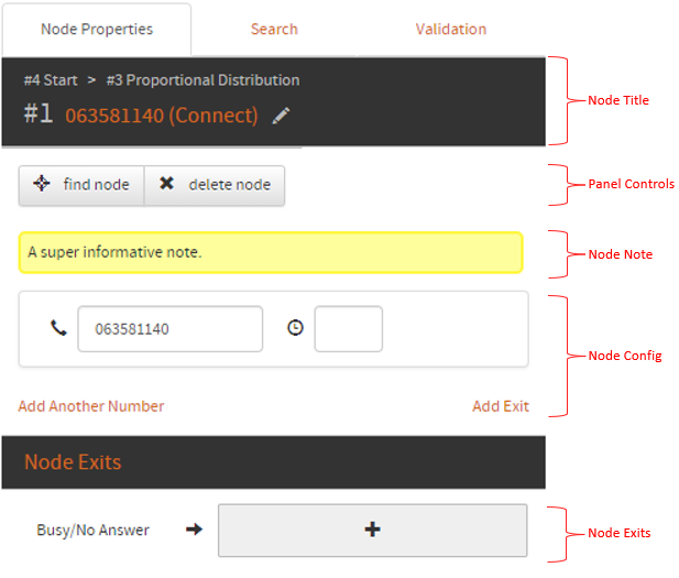 Node Properties Sidebar