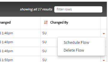 control flows schedule button