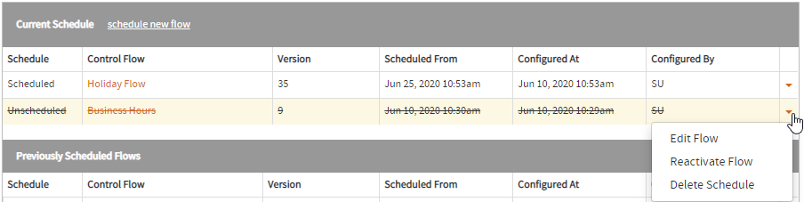 service number reschedule flow