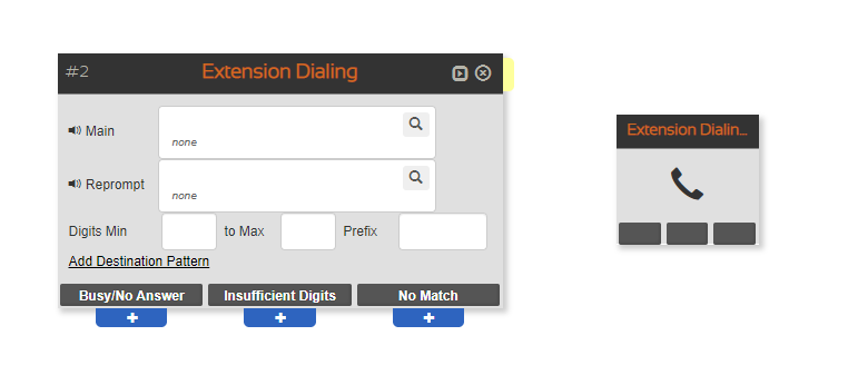 the Extension Dialing node