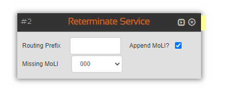 the Reterminate Service node