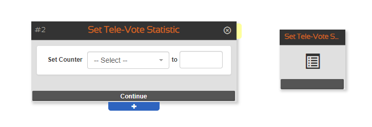 The Set Tele-Vote Statistic Node